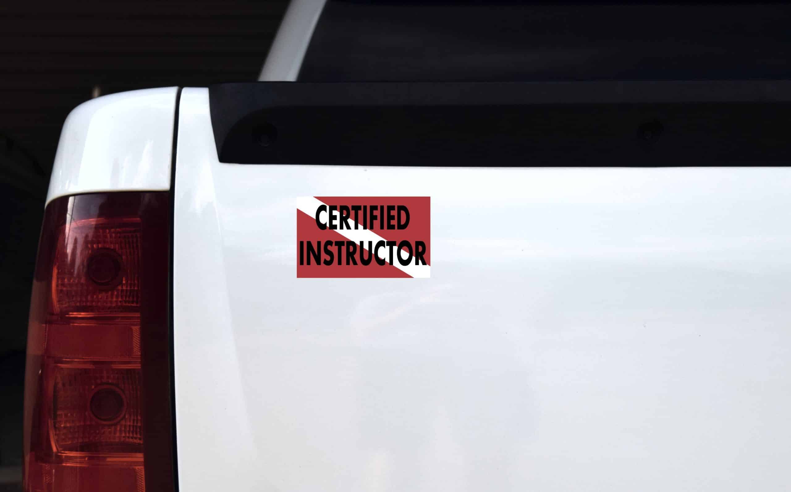5in x 3in Certified Instructor Diver Down Sticker - Image 5