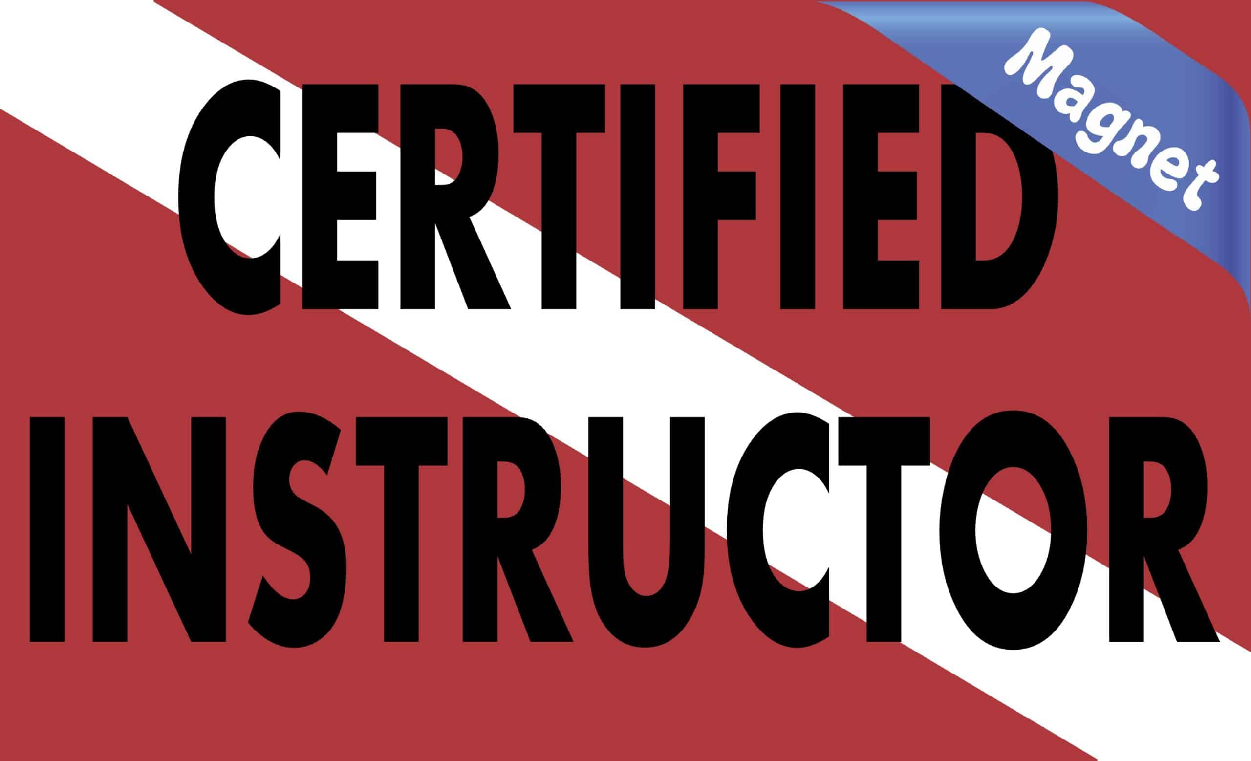 5x3 Certified Instructor Diver Down Flag Magnet - Image 3