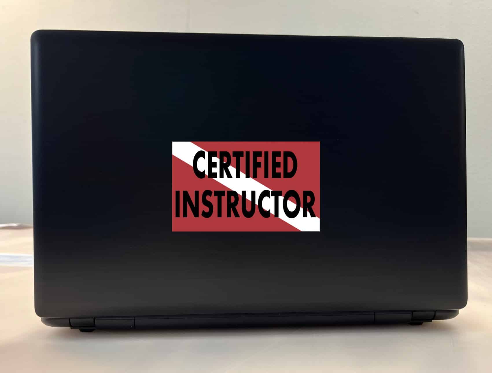 5in x 3in Certified Instructor Diver Down Sticker - Image 4
