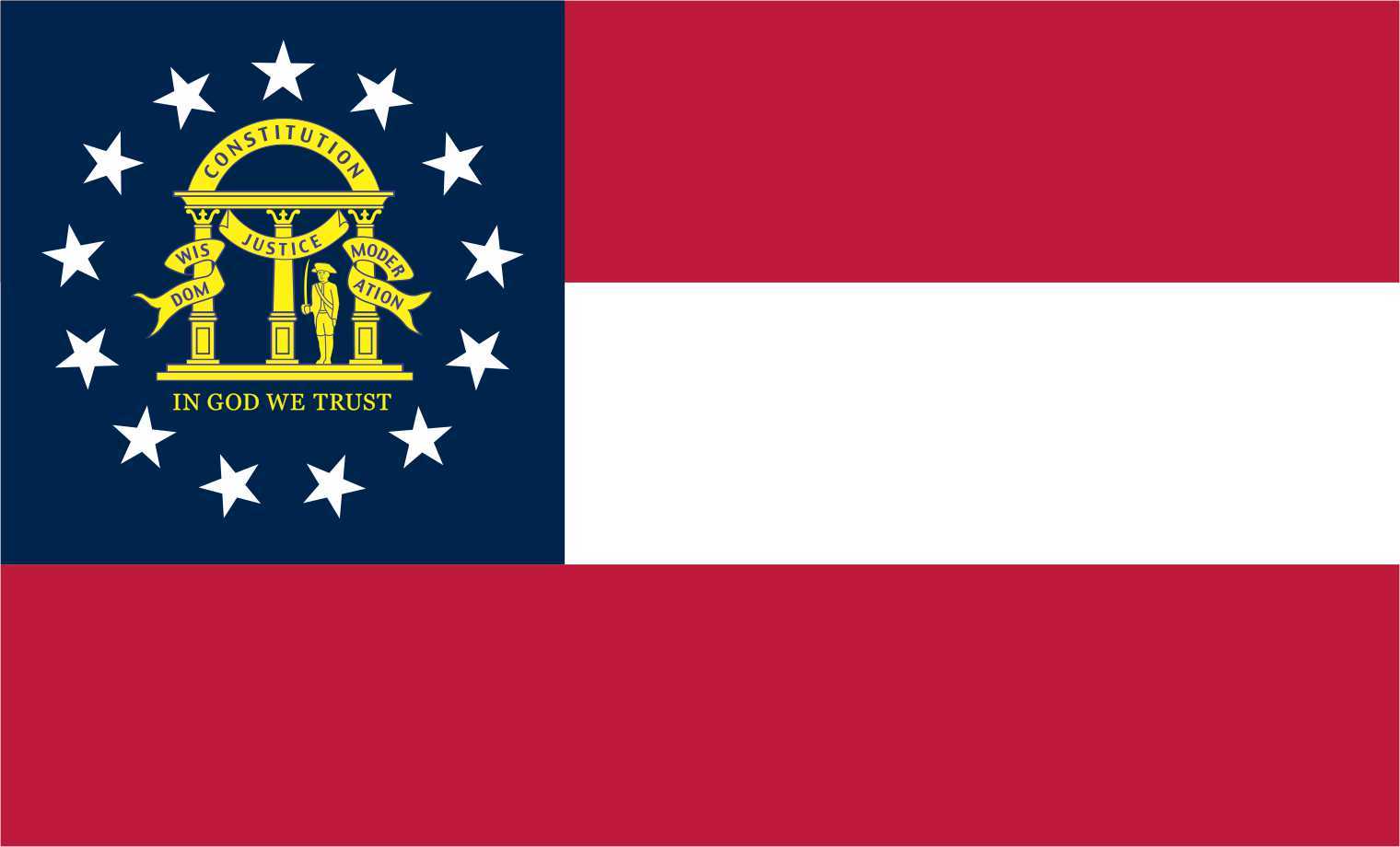 Georgia Flag Vinyl Sticker