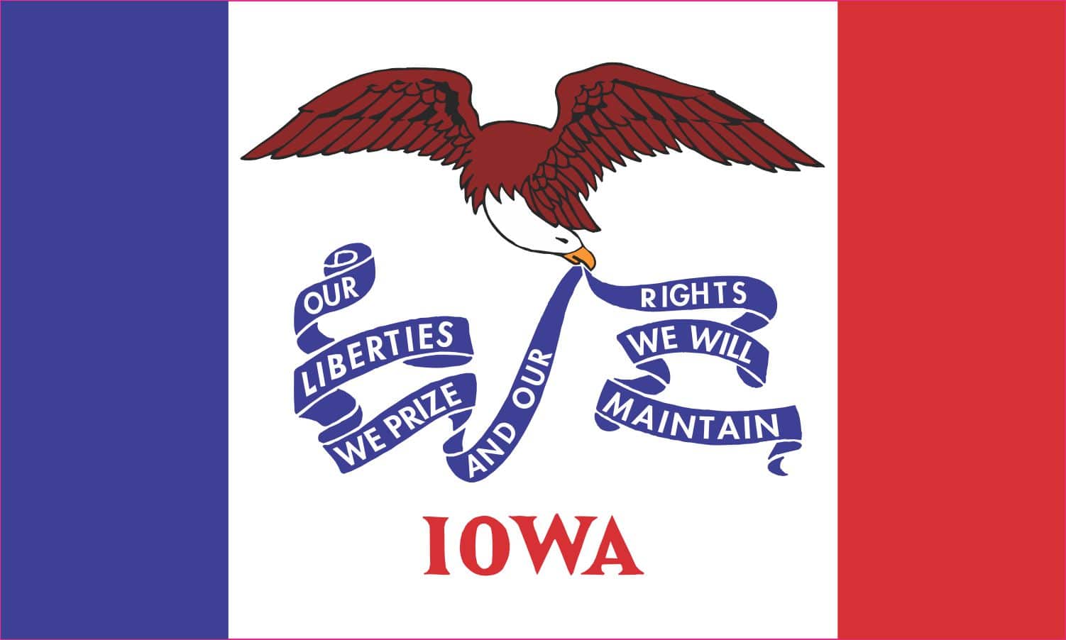 5in x 3in Iowa State Flag Sticker Vinyl Car Truck Bumper Decal S