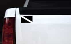 5 inx 3in Black SCUBA Diver Down Flag Bumper Sticker Decal Windo