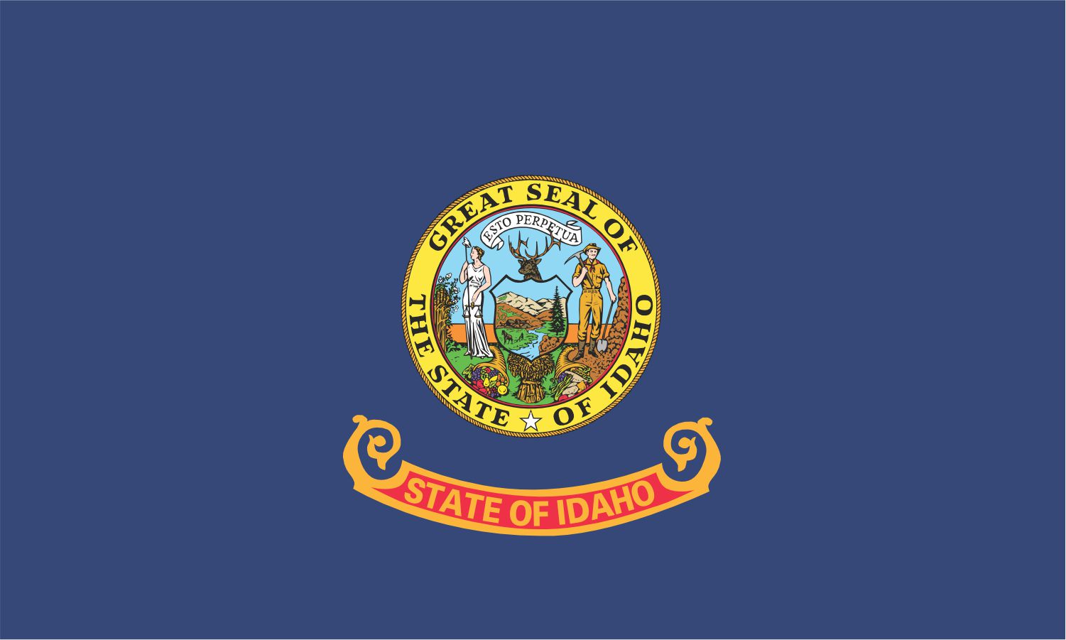 5in x 3in Idaho State Flag Vinyl Bumper magnet magnetic magnets