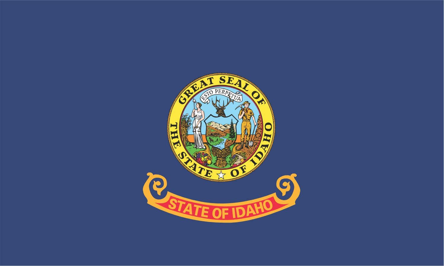 5in x 3in Idaho State Flag Vinyl Bumper Sticker Decal Window Sti