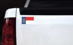 5in x 3in North Carolina State Flag Bumper Sticker Decal Window Stickers Car Decals