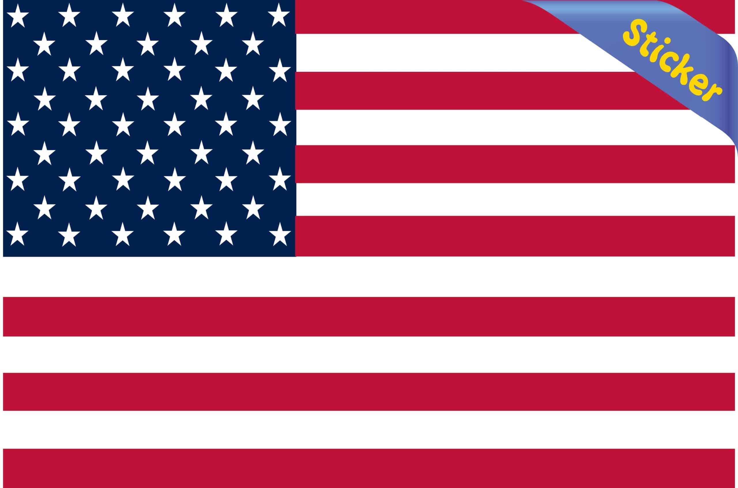 6inx4in United States US Flag Bumper Stickers Decal Car Window S - Image 2