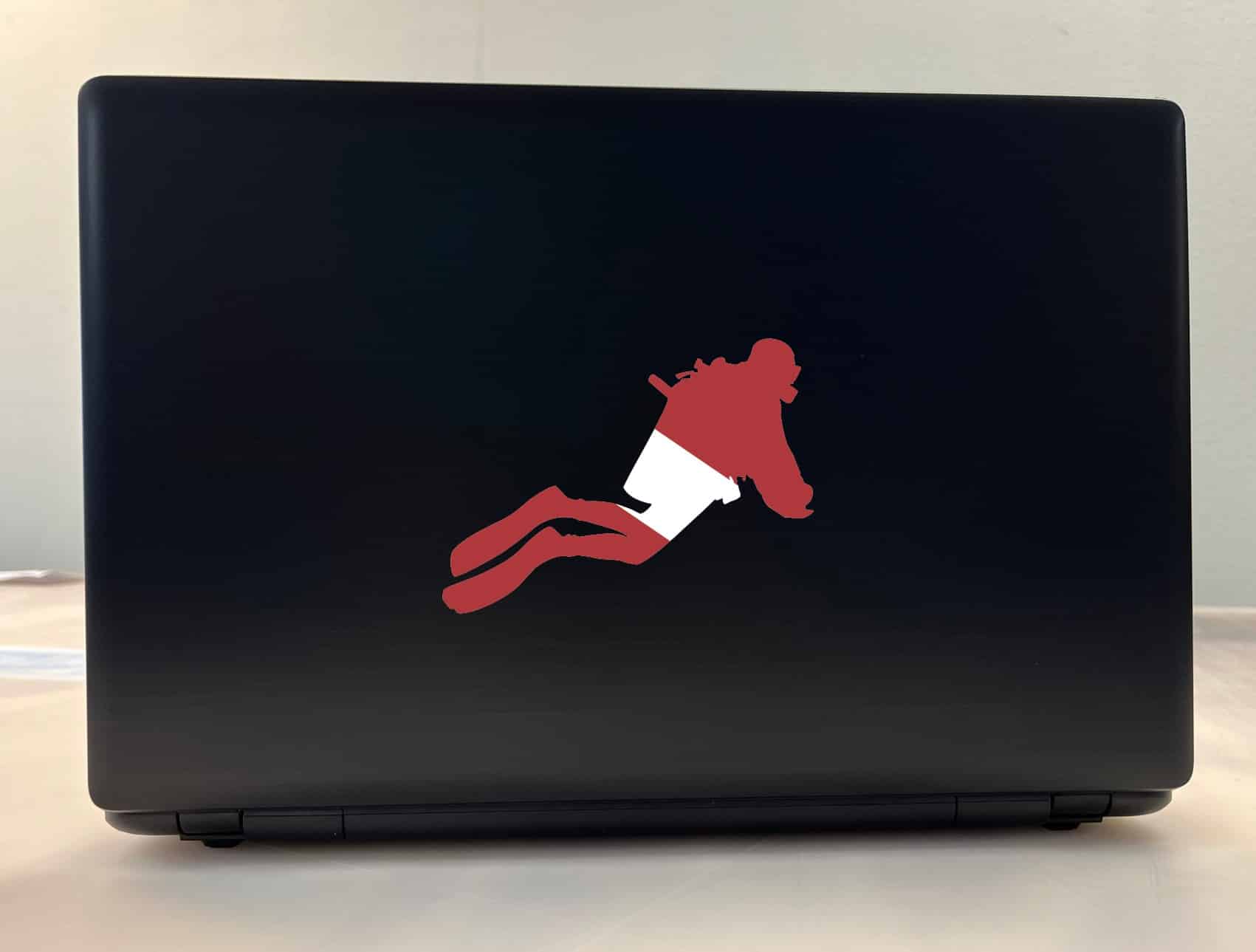 5in x 4.5in Die Cut Scuba Diver Bumper Sticker Decal Car Window Stickers Decals - Image 3