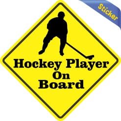 Alternative view of 5in x 5in Hockey Player On Board Sticker