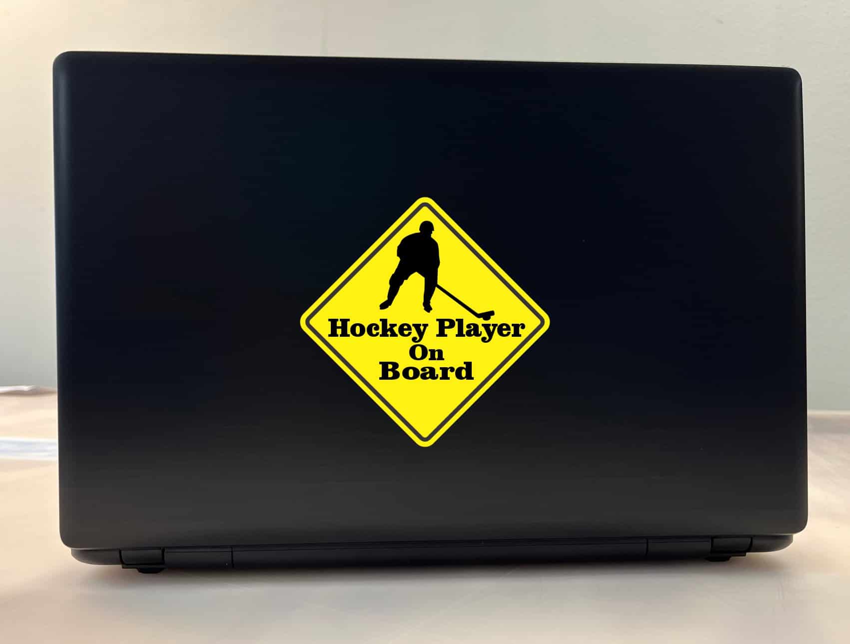 5in x 5in Hockey Player On Board Sticker - Image 3