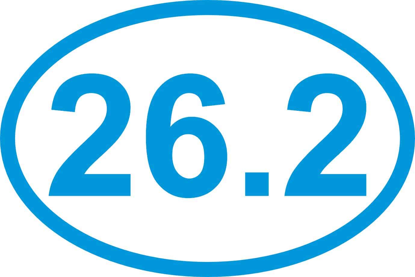 4.5in x 3in Marathon 26.2 Running Run Bumper Sticker Vinyl Decal Stickers Decals