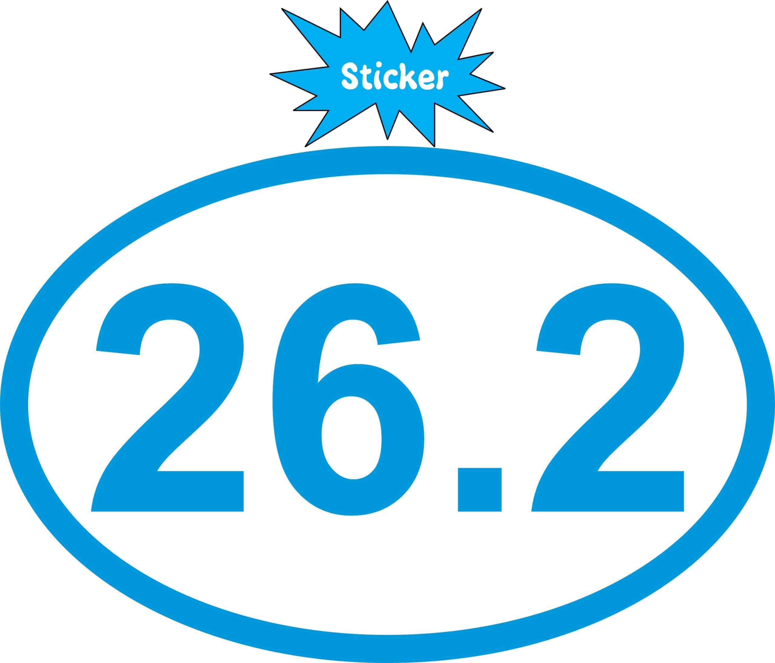 4.5in x 3in Marathon 26.2 Running Run Bumper Sticker Vinyl Decal Stickers Decals - Image 2