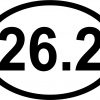 Marathon 26.2 Miles Vinyl Running Sticker