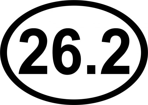 Marathon 26.2 Miles Vinyl Running Sticker