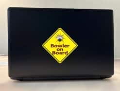 5in x 5in Bowler on Board Sticker
