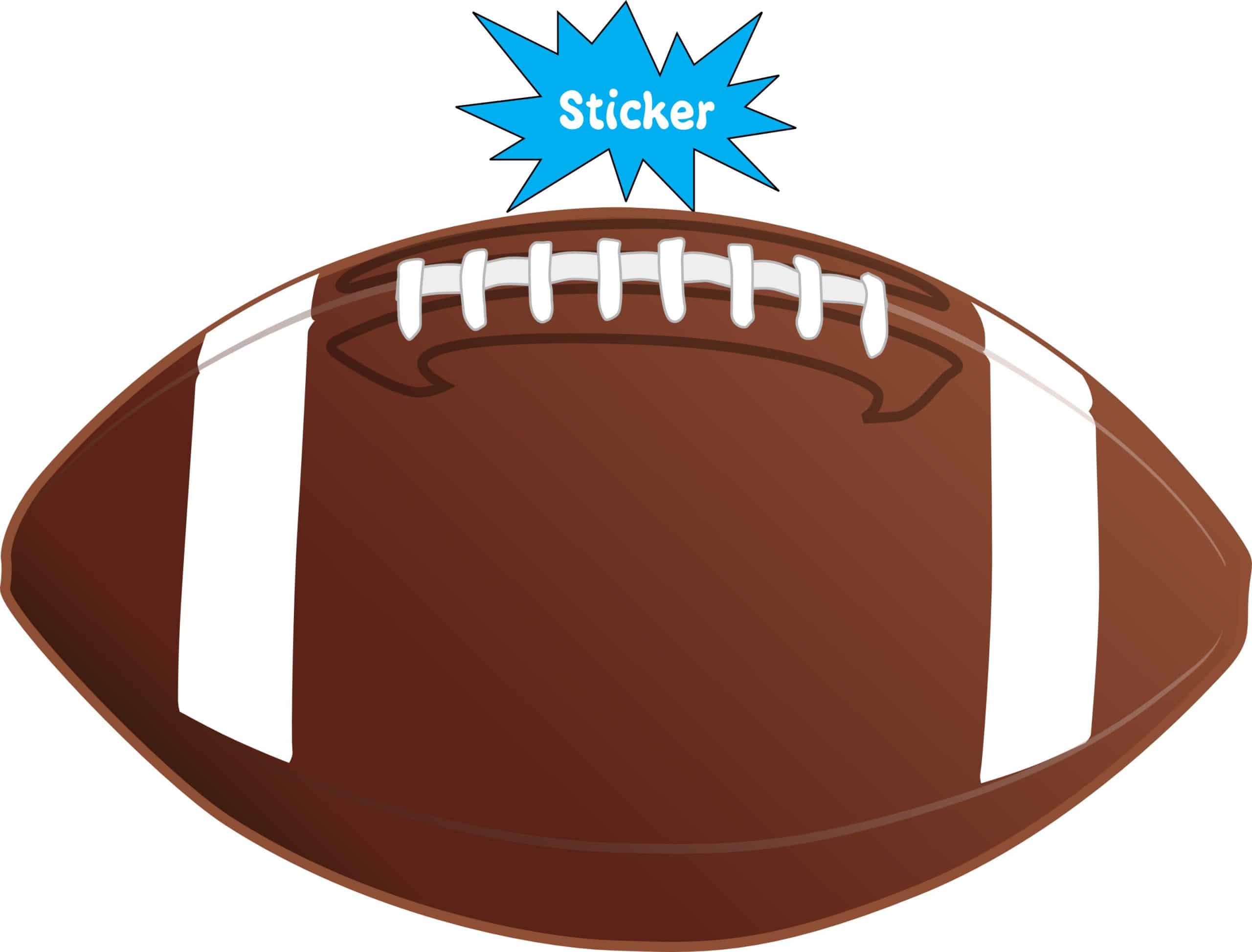 StickerTalk Die Cut Football Bumper Sticker, 5.75 inches x 3.25 - Image 2