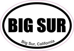 Oval Big Sur California Sticker