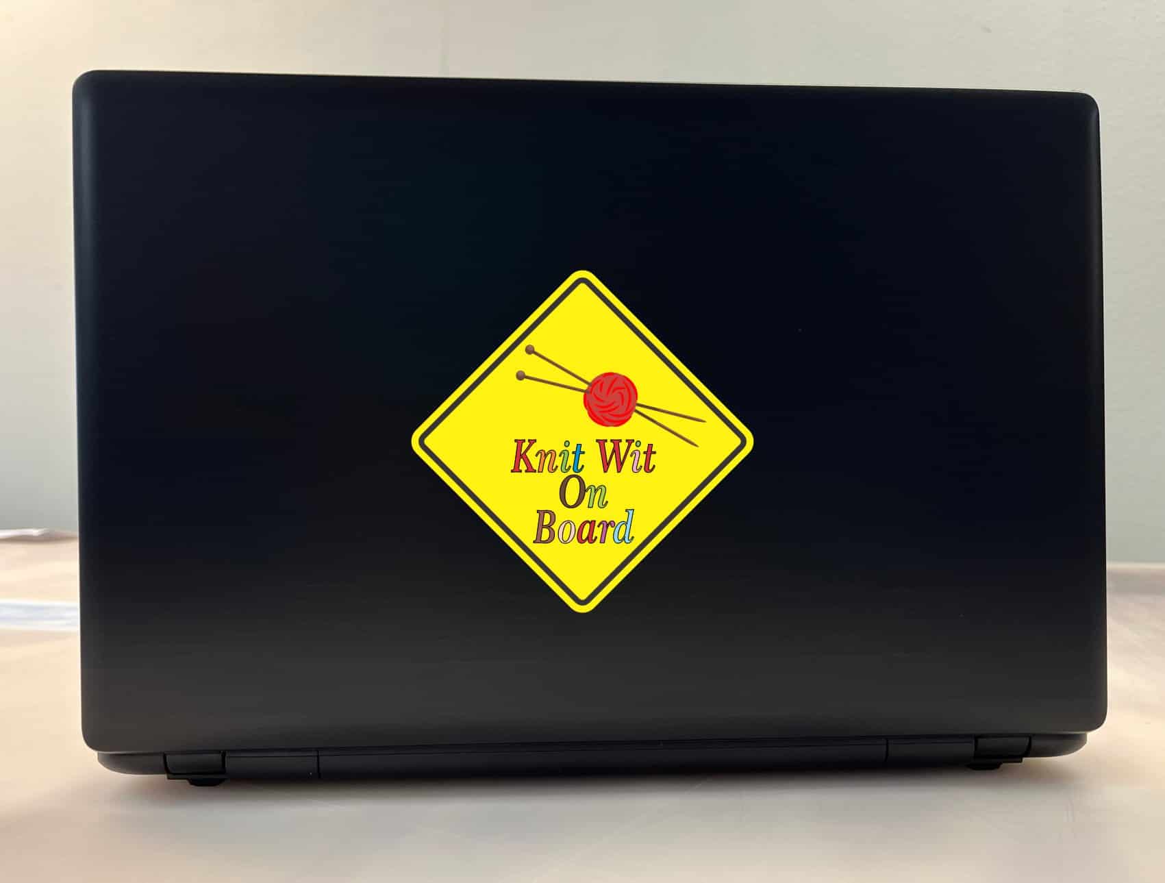 5in x 5in Knit Wit On Board Sticker - Image 4