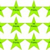50 Points Green Star Stickers