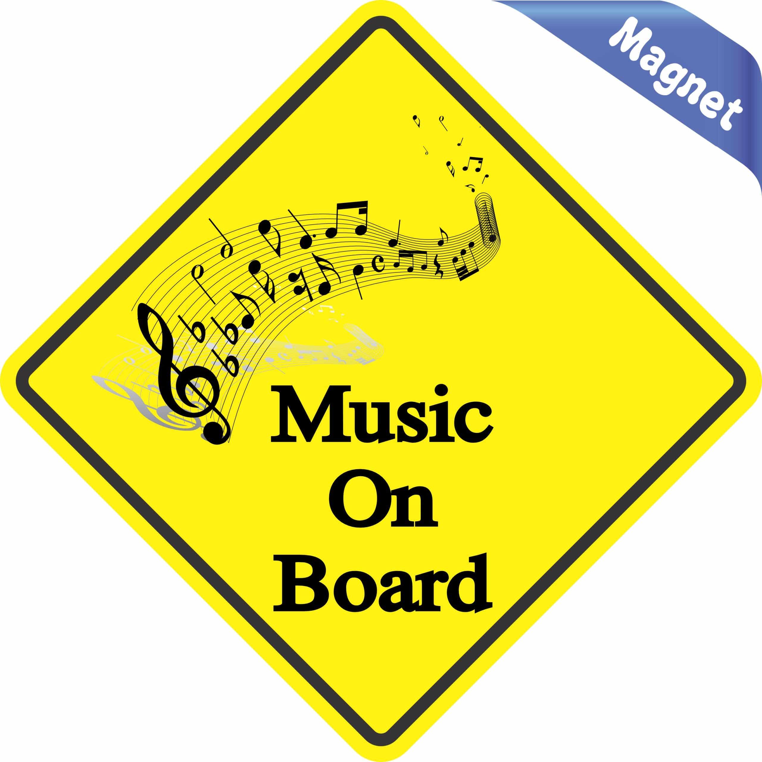 5in x 5in Music On Board Magnet - Image 3