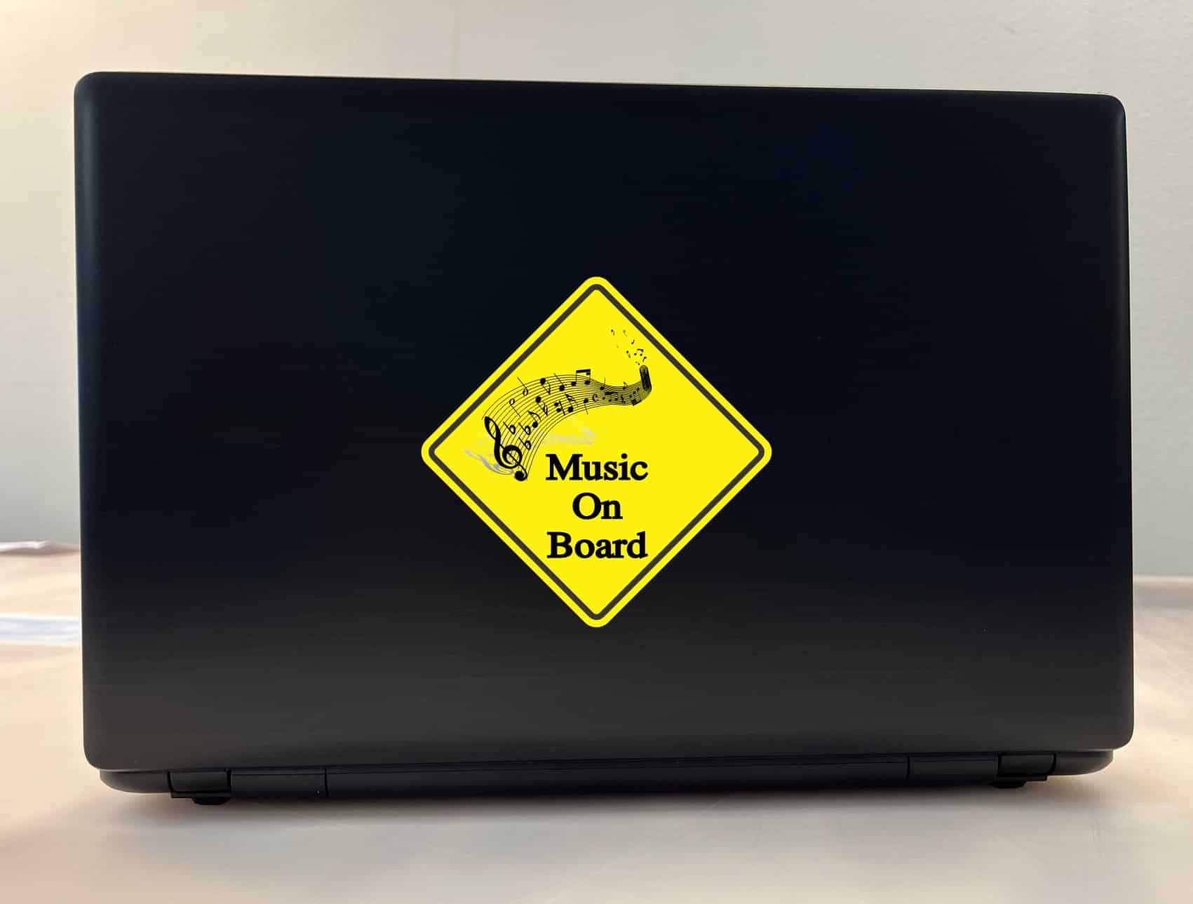 5in x 5in Music On Board Sticker - Image 4