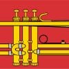 6.5in x 2in Red Trumpet Sticker