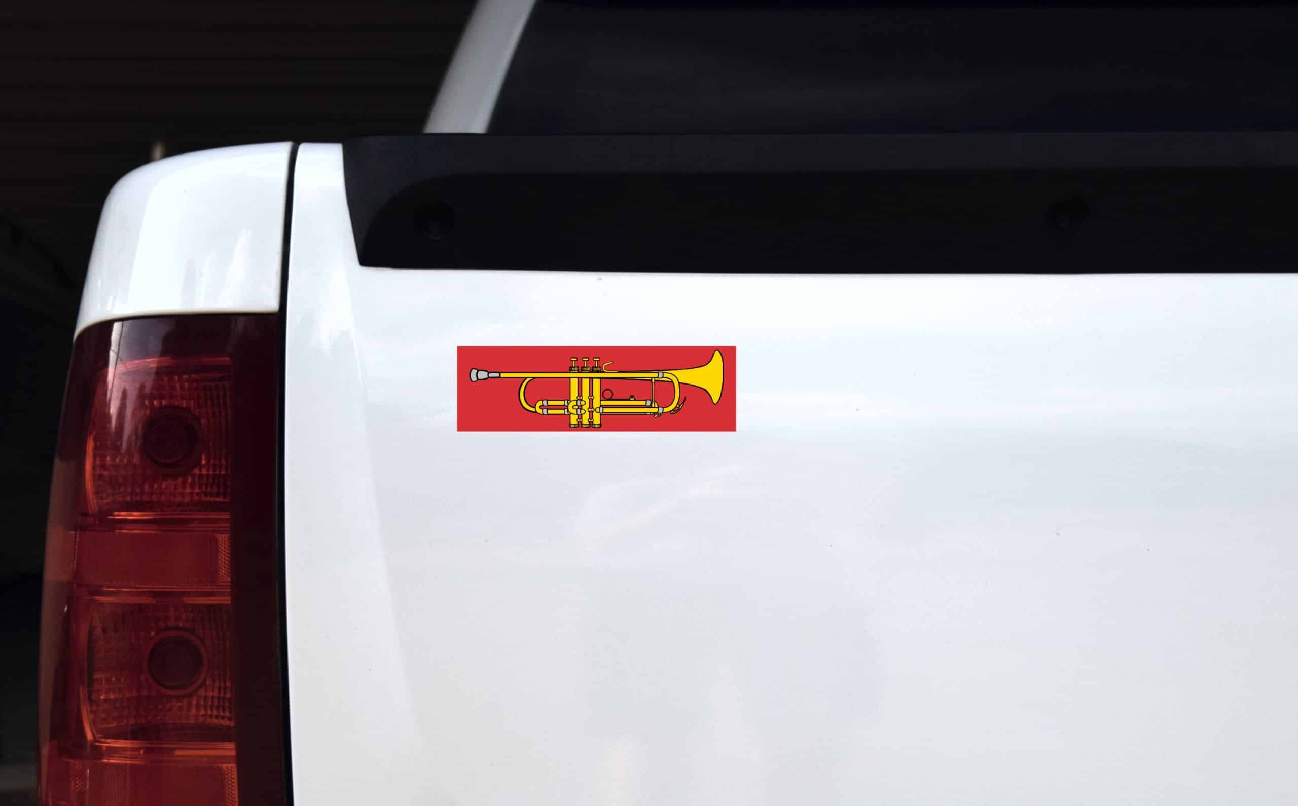 6.5x2 Red Trumpet Vinyl Bumper magnet Car magnetic magnets Music - Image 3