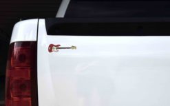 Red Guitar Sticker