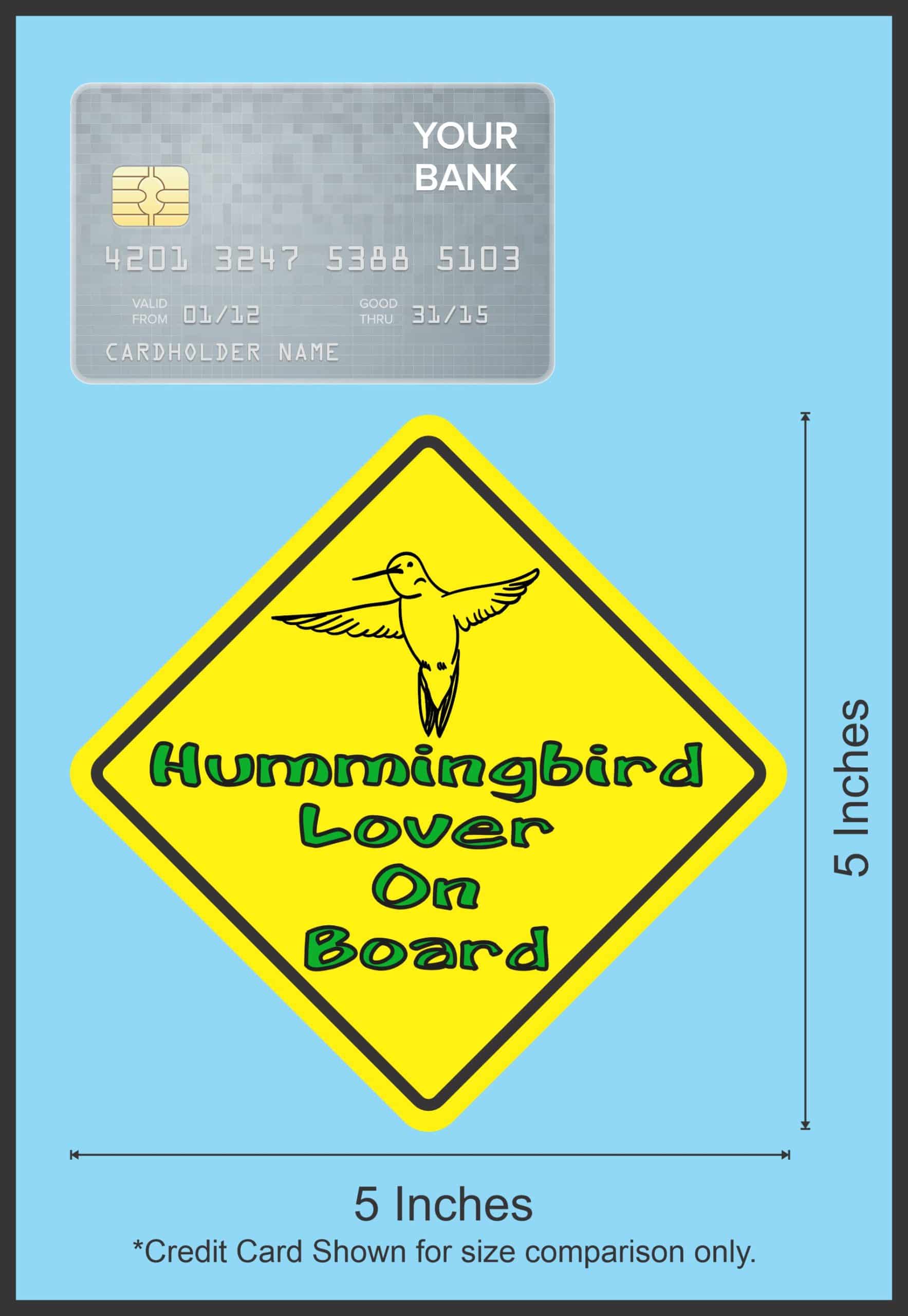 5in x 5in Hummingbird Lover On Board Magnet - Image 4