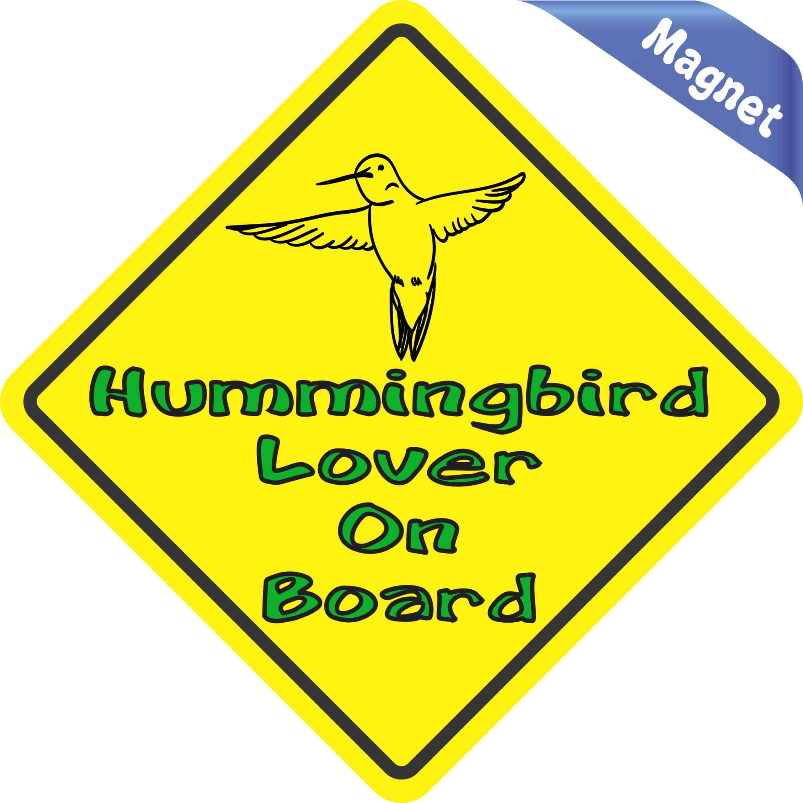 5in x 5in Hummingbird Lover On Board Magnet - Image 3