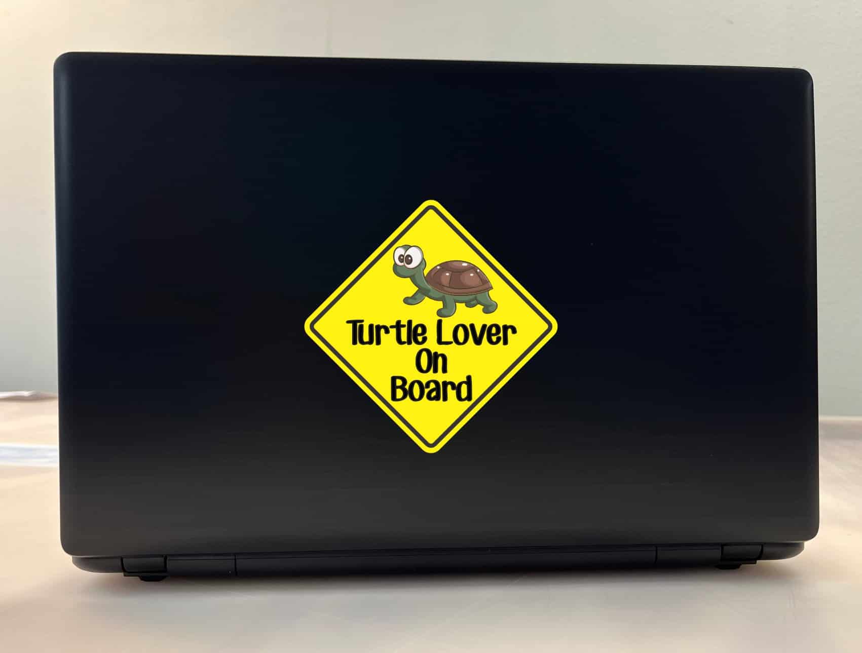 5in x 5in Turtle Lover On Board Sticker