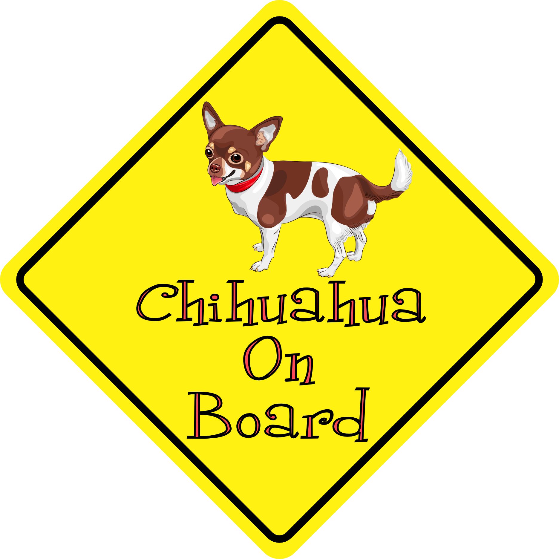 6in x 6in Chihuahua On Board Magnet