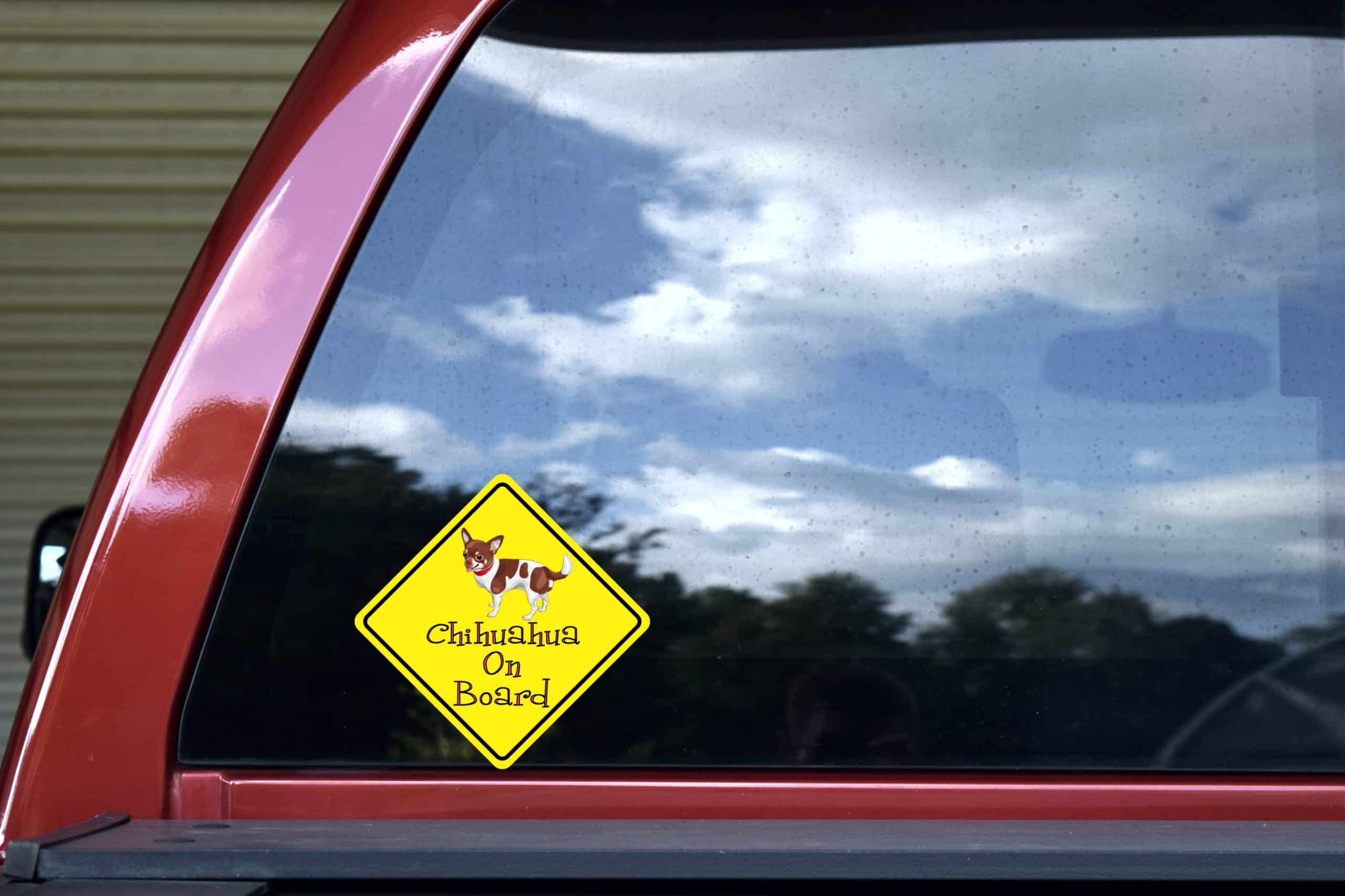 6in x 6in Chihuahua On Board Sticker - Image 5