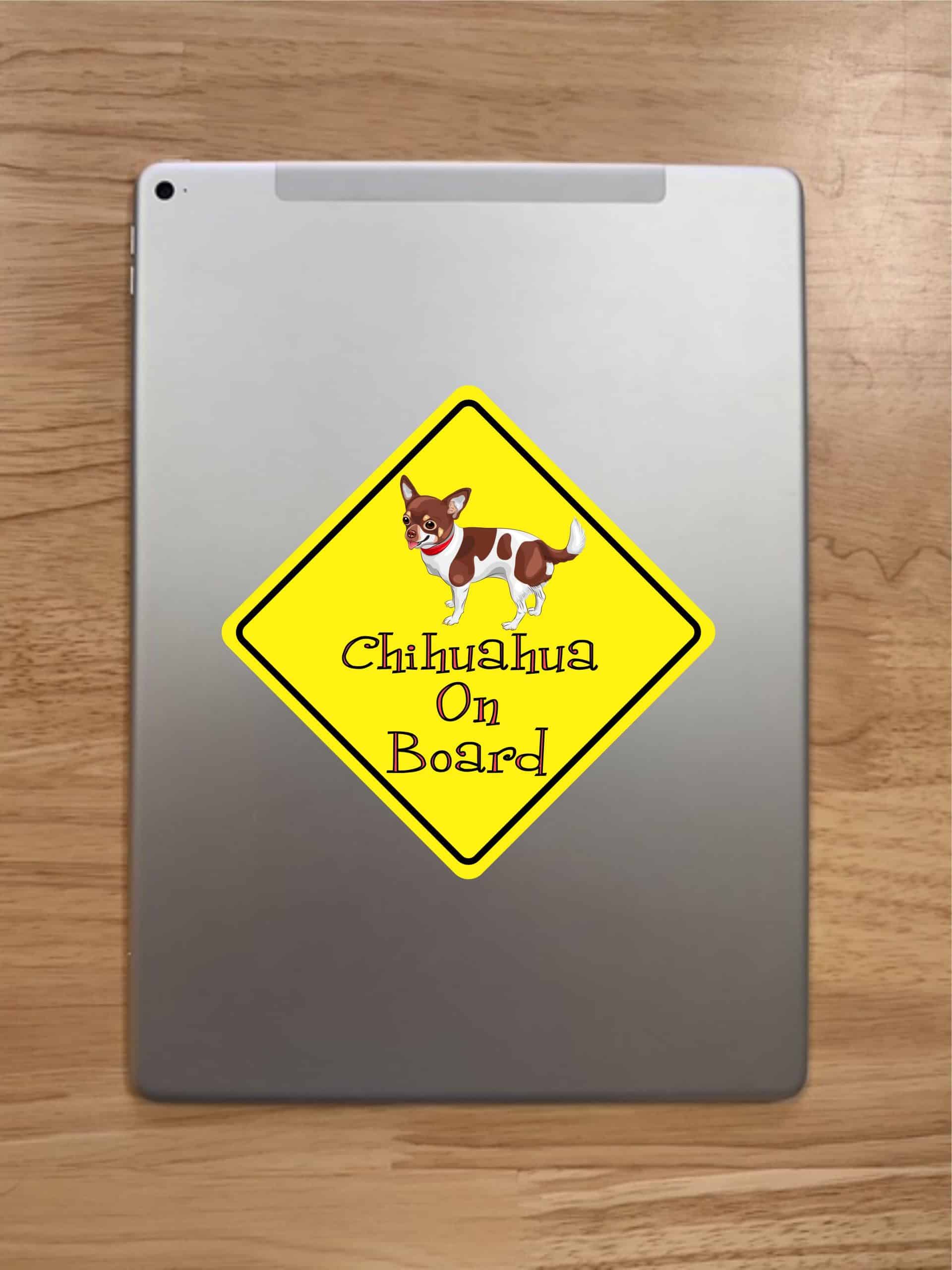 6in x 6in Chihuahua On Board Sticker - Image 7