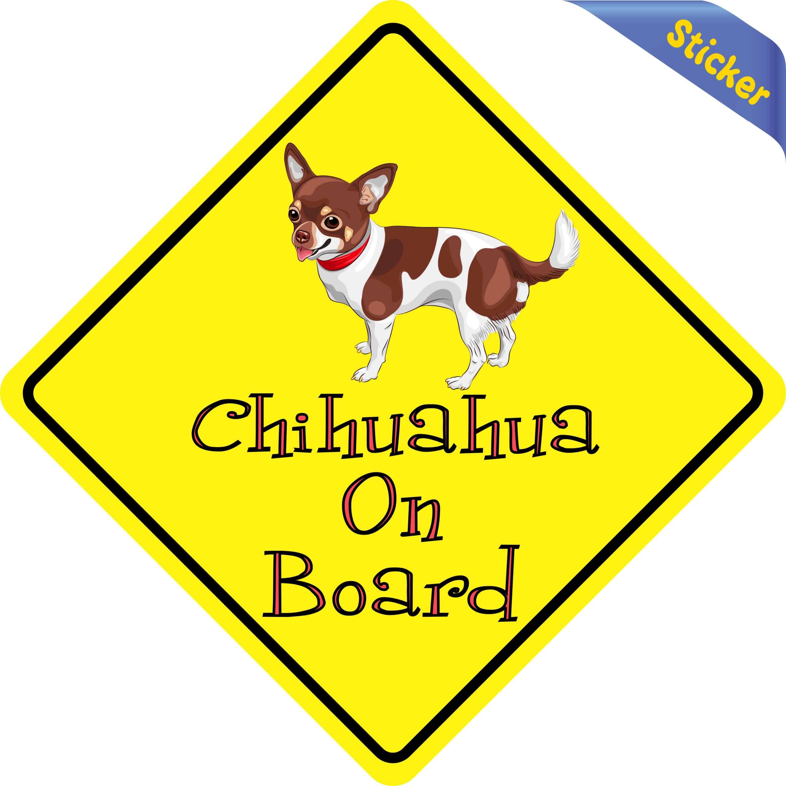 6in x 6in Chihuahua On Board Sticker - Image 4