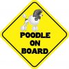 Poodle On Board Magnet