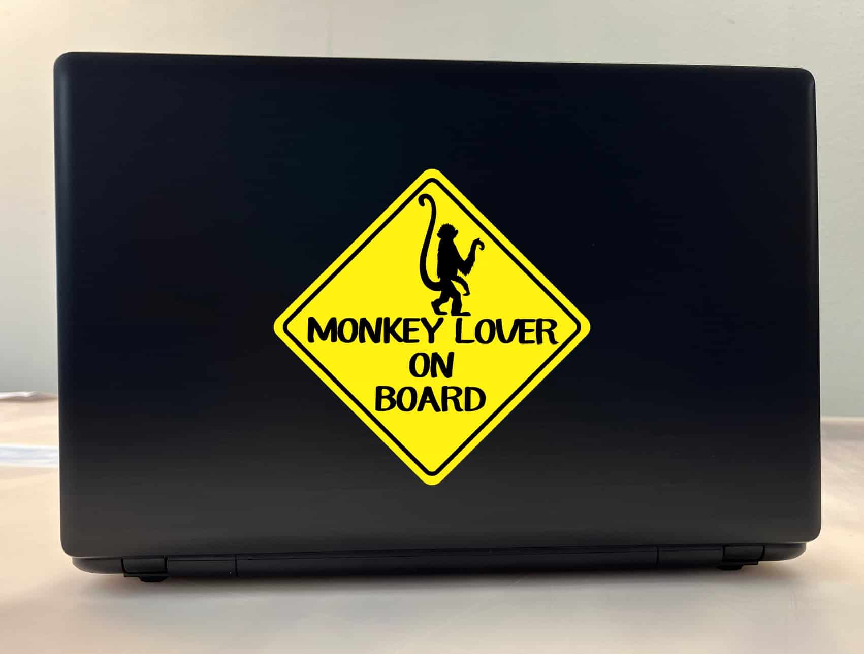 6in x 6in Monkey Lover on Board Sticker - Image 4