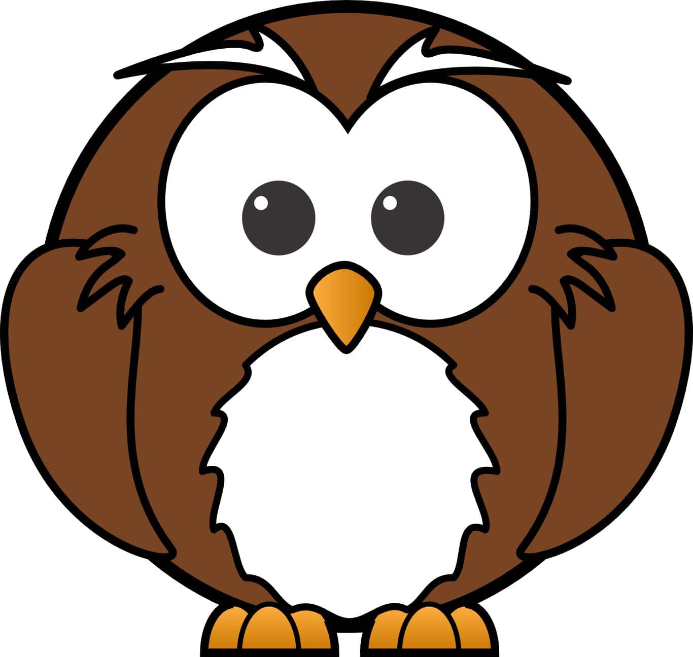 4.5in x 4.25in Die Cut Owl Sticker