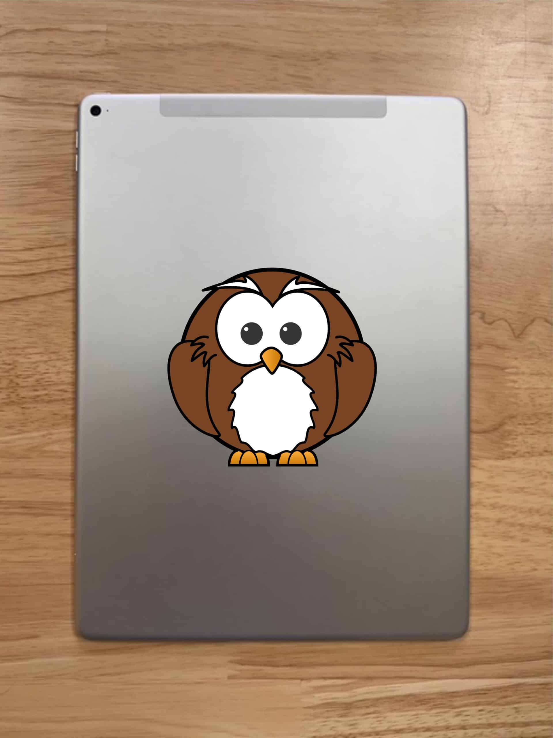 4.5in x 4.25in Die Cut Owl Sticker - Image 7