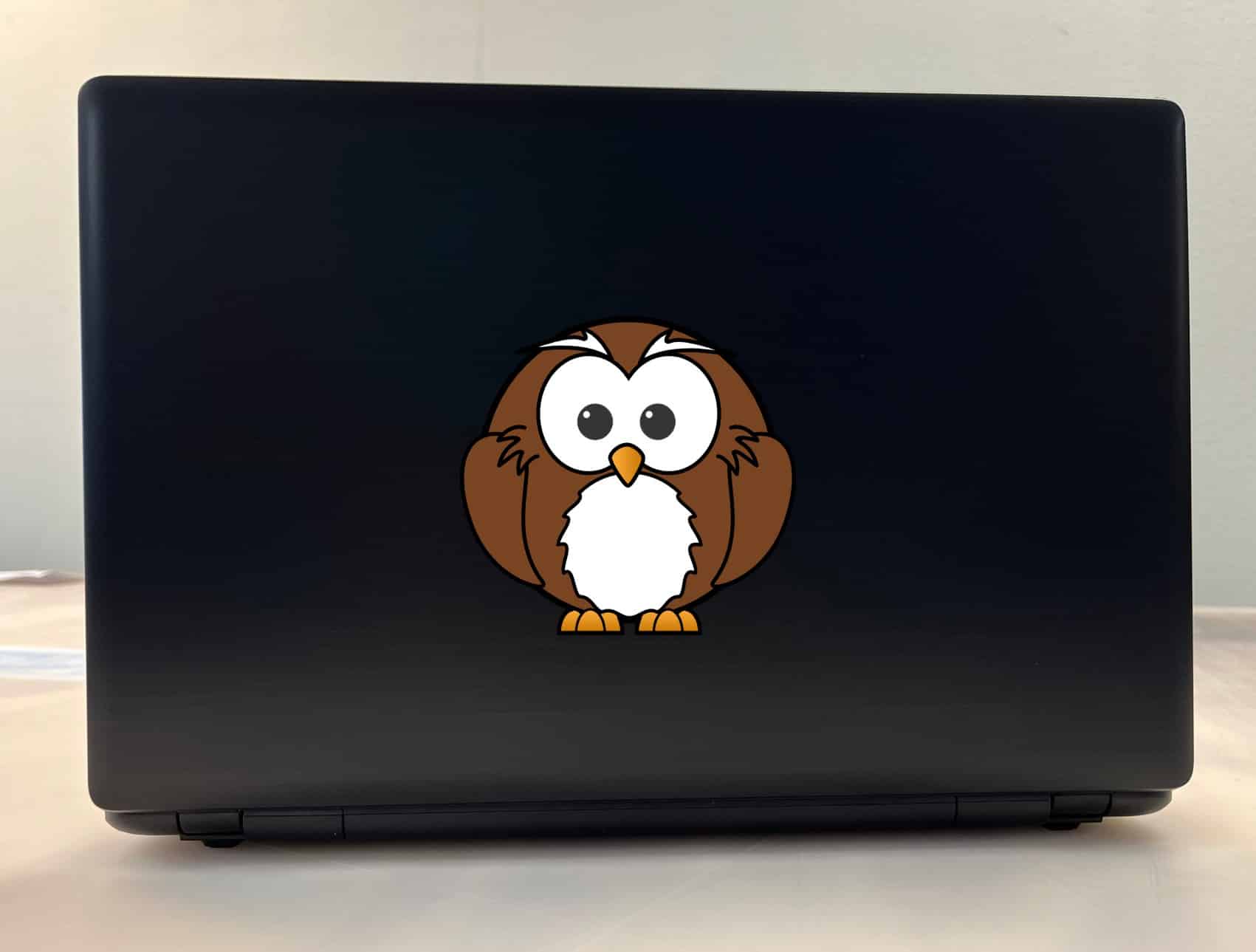 4.5in x 4.25in Die Cut Owl Sticker - Image 3