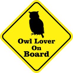 Owl Lover On Board Sticker
