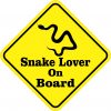 Snake Lover On Board Sticker