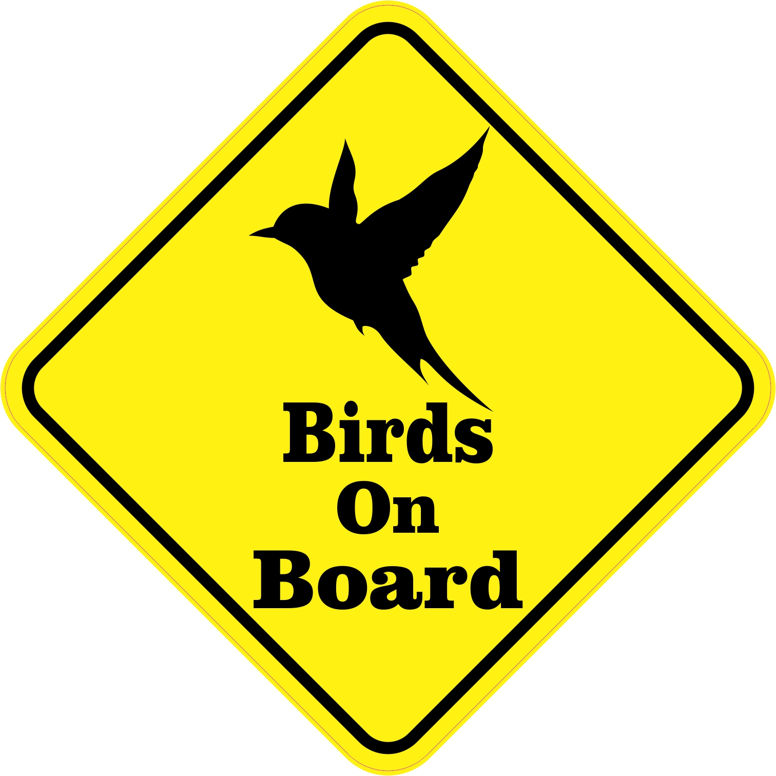 Birds On Board Sticker