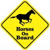Horses On Board Sticker