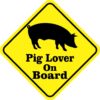 Pig Lover On Board Sticker