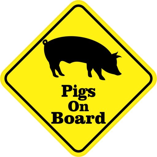 Pigs On Board Bumper Sticker