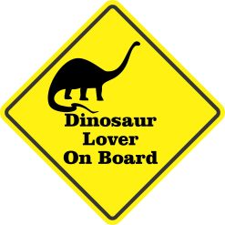 5in x 5in Dinosaur Lover On Board Magnet