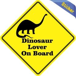 Alternative view of 5in x 5in Dinosaur Lover On Board Sticker