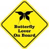 Butterfly Lover On Board Sticker