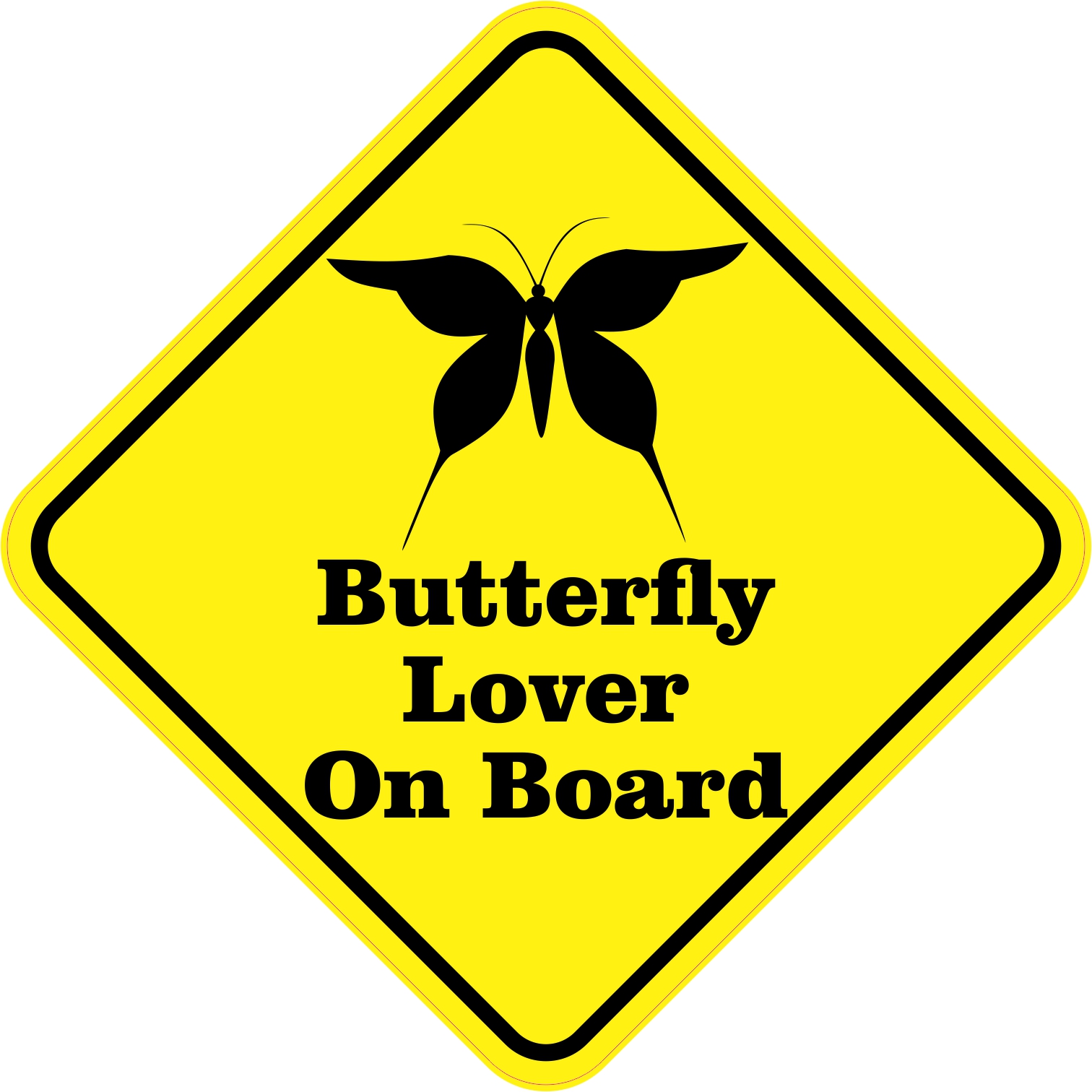 Butterfly Lover On Board Sticker