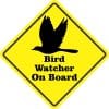 5in x 5in Bird Watcher On Board Sticker
